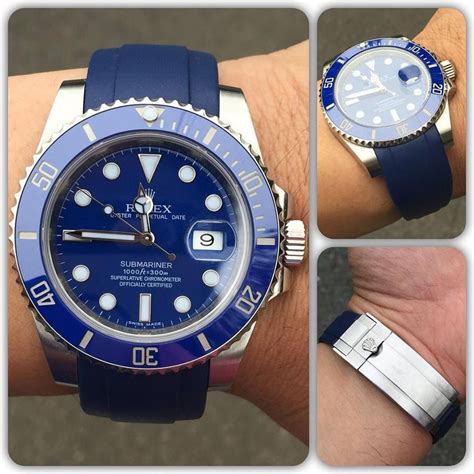 rolex rubber band watch|Rolex submariner rubber watch band.